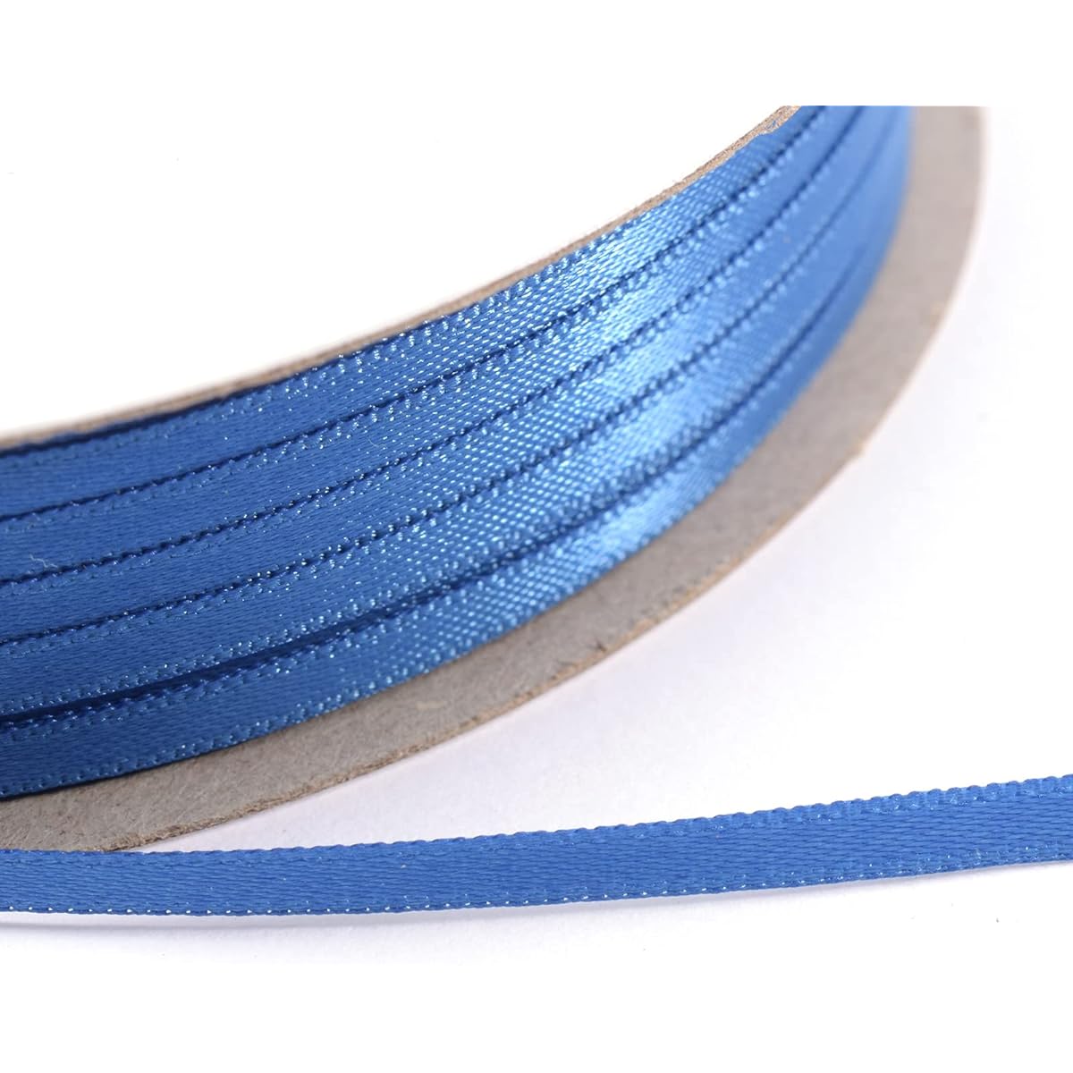 Vaessen Creative satin ribbon, blue, 3 mm x 100 m double satin ribbon, bow ribbon, decorative ribbon, gift ribbon, fabric ribbon for weddings, christenings and birthday gifts