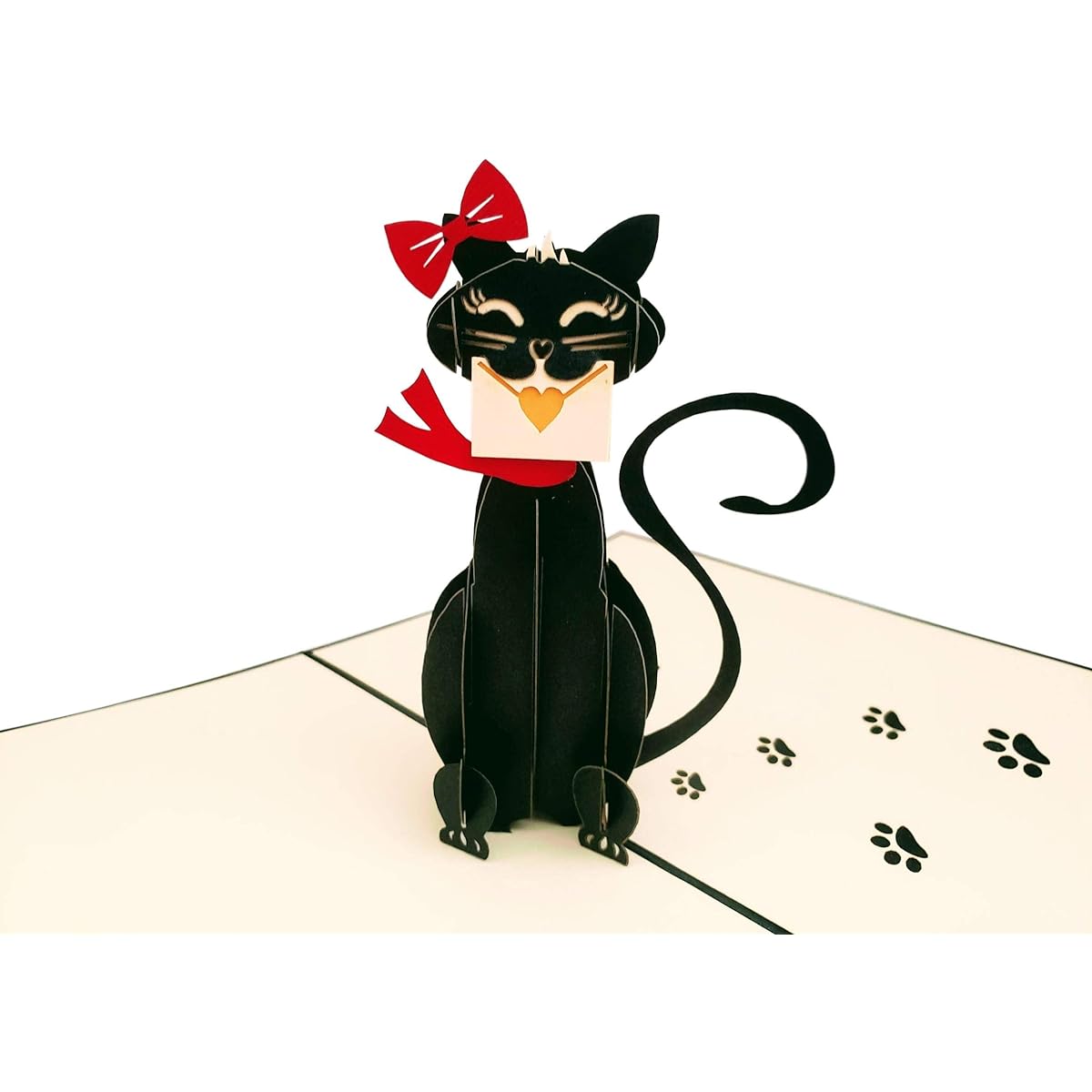 iGifts And Cards Happy Cat Birthday 3D Pop Up Greeting Card - Lovely Cute Congratulations Unique Celebration Feliz Cumpleaños Pussymatte Fun Adorable