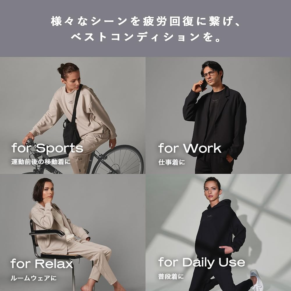 [SIXPAD] [Official Store Exclusive] Six Pad Recovery Wear Tops with Washing Net MTG MTG General Medical Equipment Fatigue Recovery Promote Blood Circulation Gift Mother's Day Father's Day