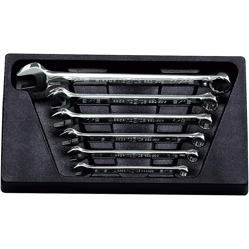 Kyoto Machinery Tools (KTC) Nepros Combination Wrench Set 6 Pieces NTMS206B