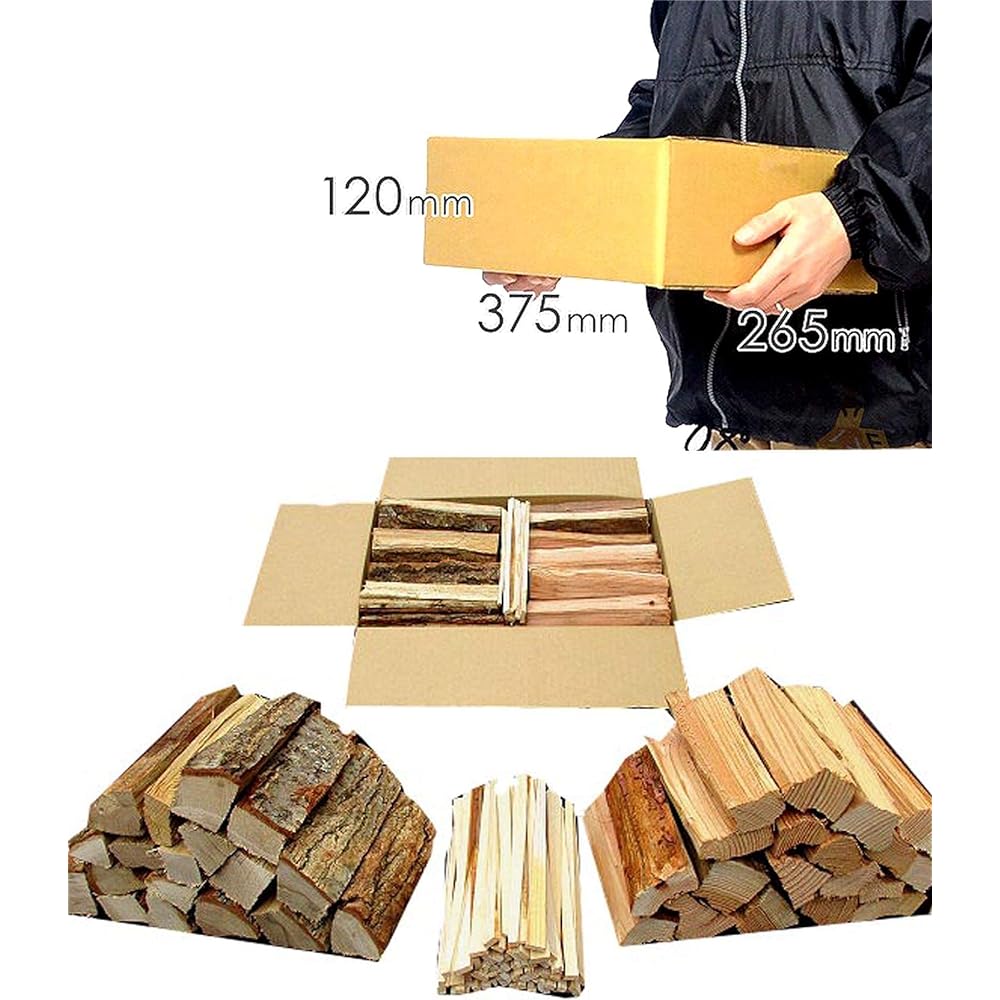 No36 Solo Camping Set of 2 pieces of hardwood firewood and softwood firewood (includes kindling) Length approx. 17cm Home delivery 80 size Compact size convenient for carrying [Produced in] Nagano Prefecture Yatsugatake mail order