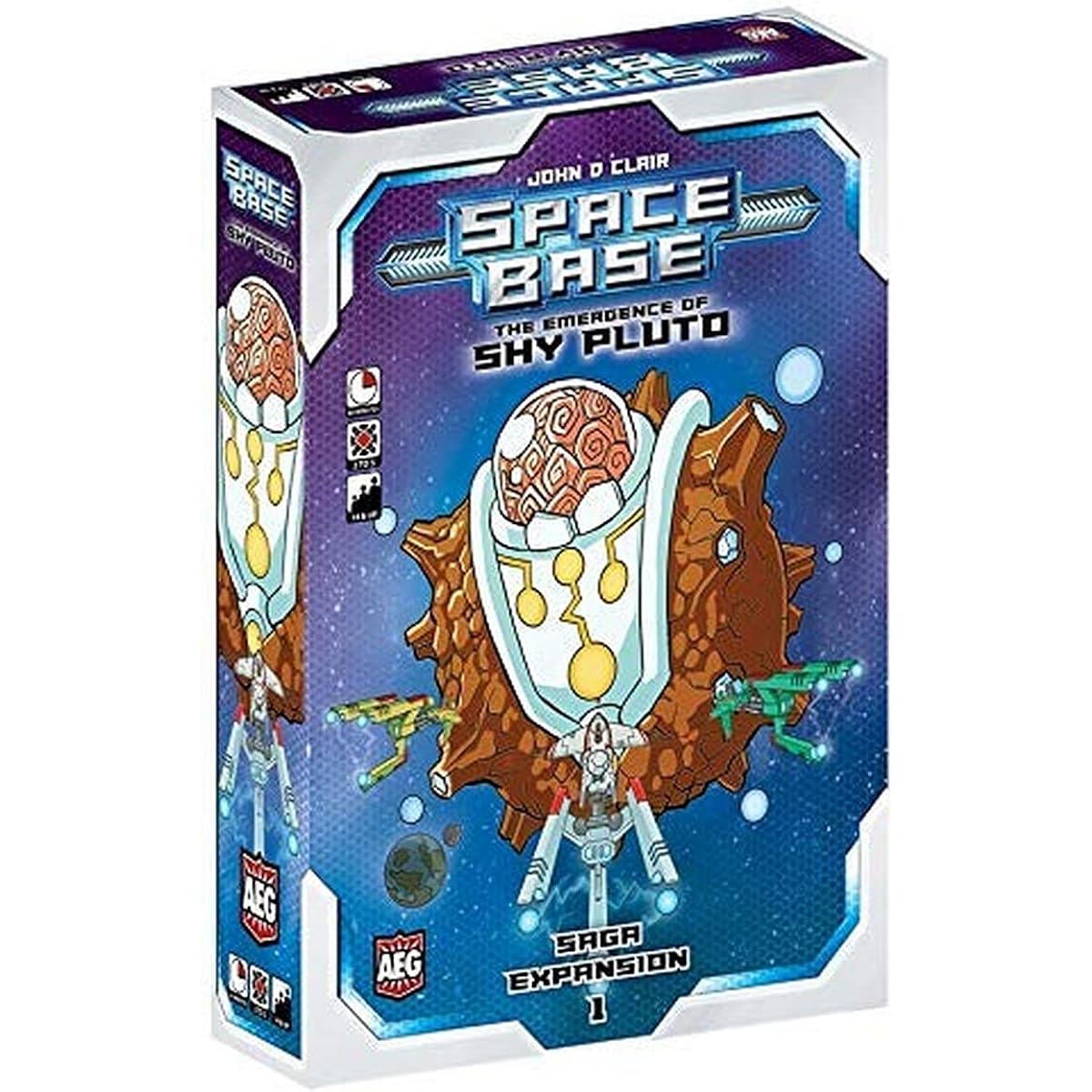 Space Base The Emergence of Shy Pluto Expansion -AEG Board Game Dice Game Play the Story Stop the Planet Murder Discover the Secrets 2-5 Players 60 Minutes Play Time Ages 14+
