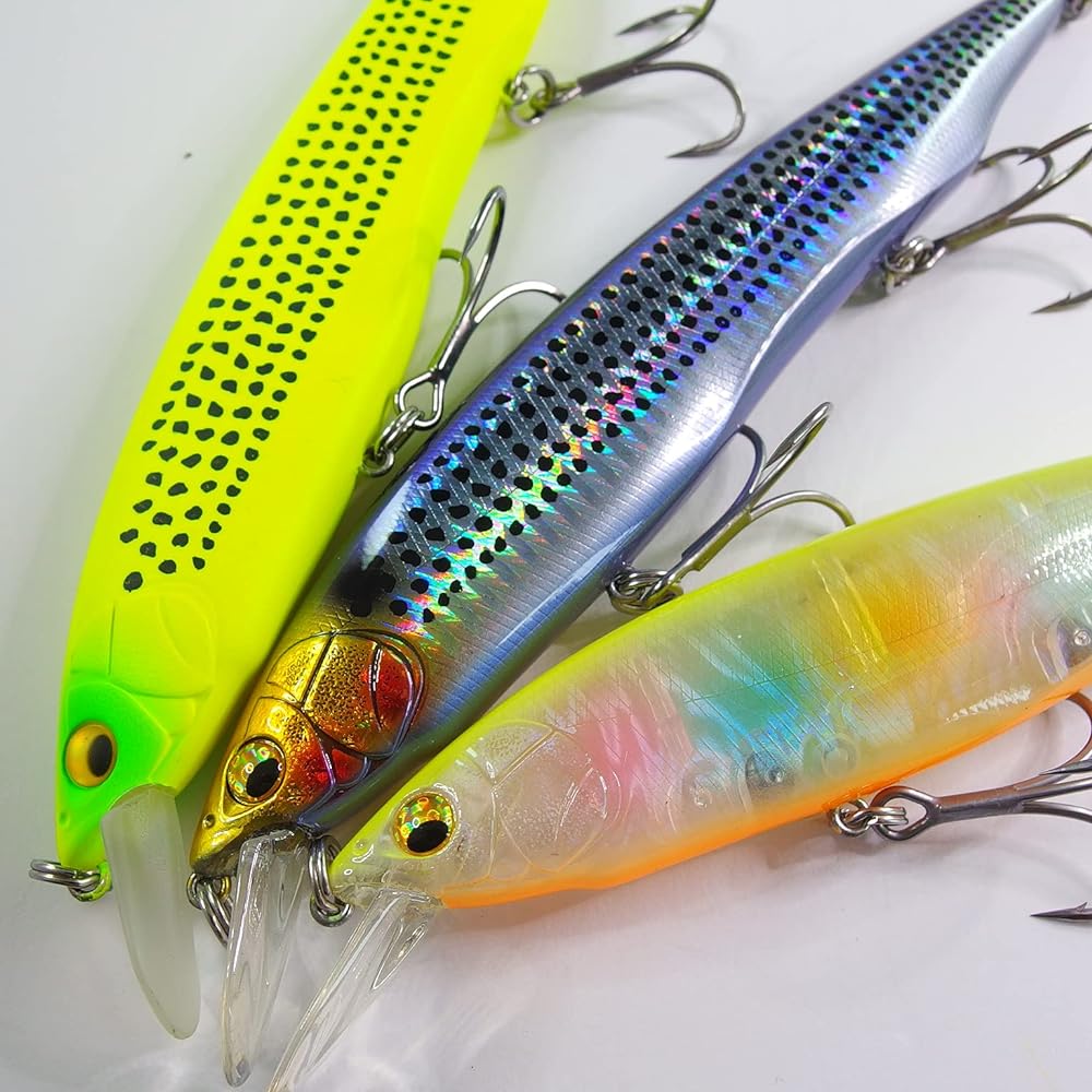 [Momo Lure] Momoru Lure Sea Bass Lure Flat Side Big Minnow Ayu Ayu 160mm Slow Sinking SW Specification BKK Hook Equipped Kanata