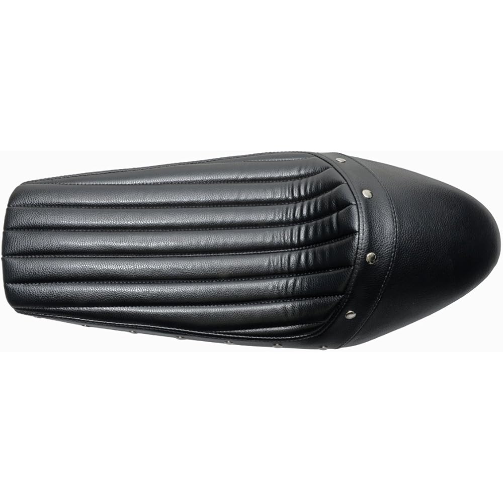 SR400 SR500 Cafe Seat Vertical Rivet Black Cafe Racer Style Custom Stud Tuck Roll Single