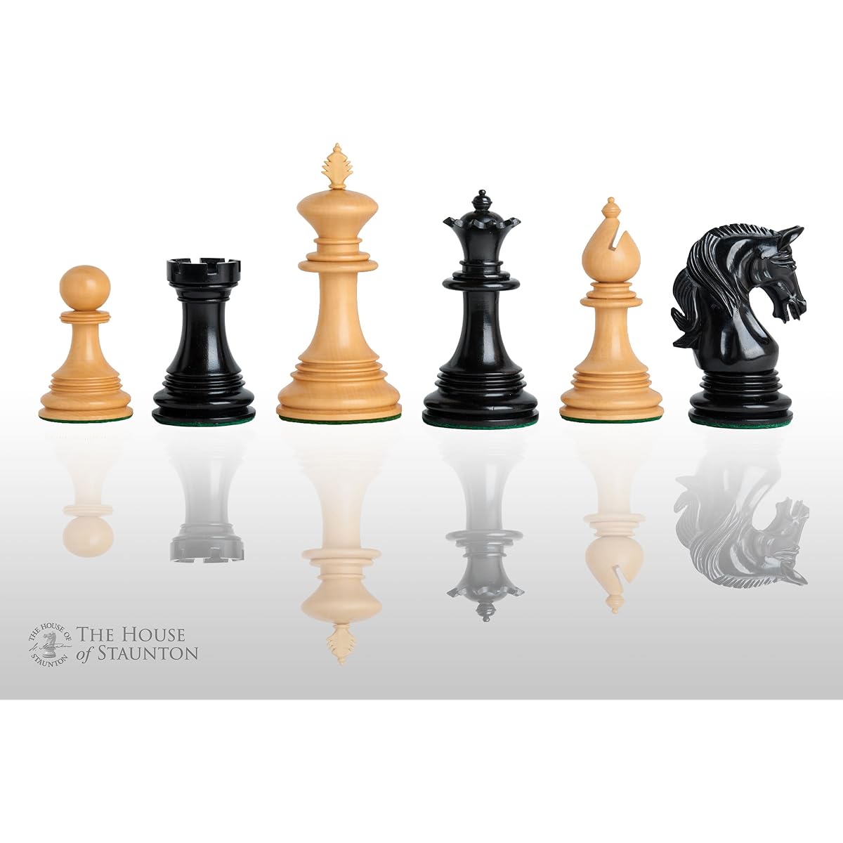 The House of Staunton - Teramo Luxury Chess Set - Pieces Only - 4.4" King - Genuine Ebony