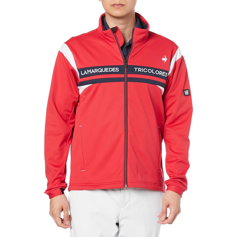 [Le Coq Sportif Golf] Full Zip Cut and Sew [Stretch Forcer] Bonded Material Water Repellent Windproof Heat Retention Golf QGMWJL58 Men's