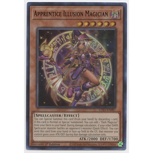 Apprentice Illusion Magician (Red) LDS3-EN087 Ultra Rare First Edition