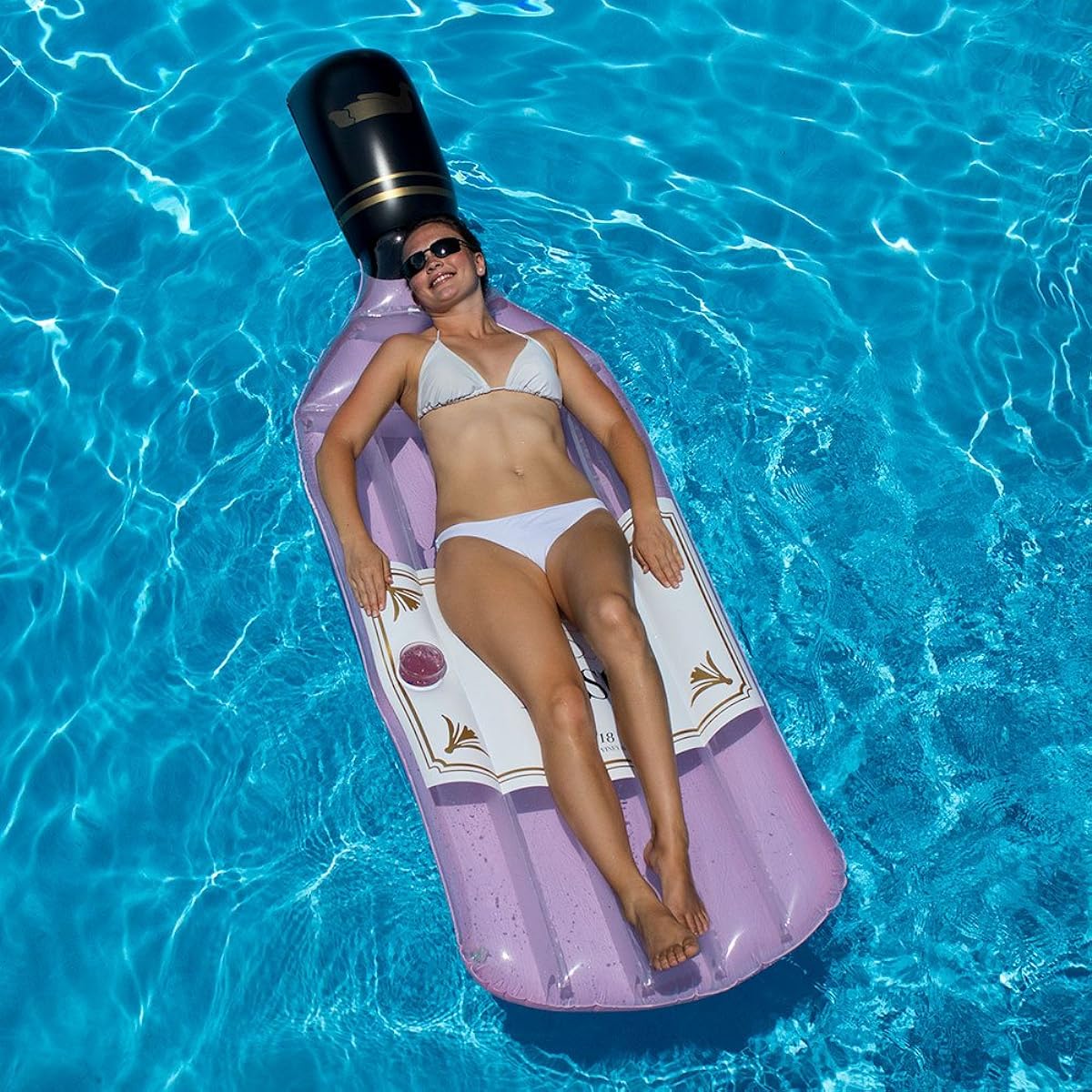 Swimline Bottle of Rose Swimming Pool Float 2-Pack