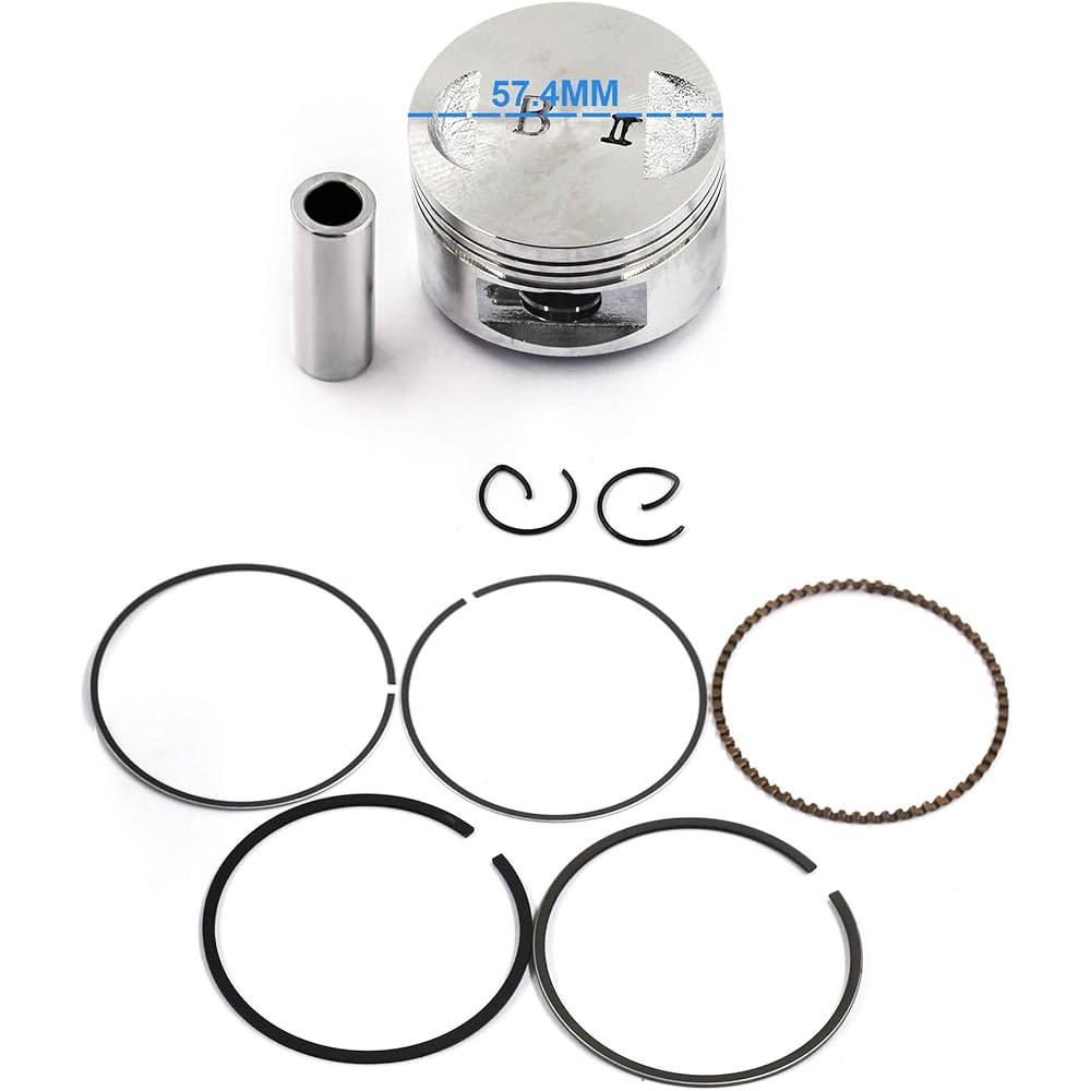 Trkimal GY6 150cc 57.4mm Bore Cylinder Kit with Piston Kit for 4 Stroke 152QMI 157QMJ TAOTAO JONWAY ZNEN Roketa ATV Moped Go Kart