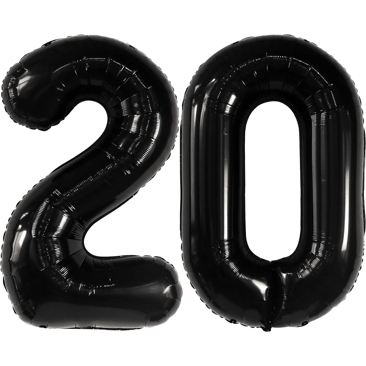 KatchOn Giant Black 20 Balloons Number 40 Inch | 20th Birthday Balloons for Men | Black 20 Balloons 20th Birthday Decorations | 20th Birthday Party Supplies