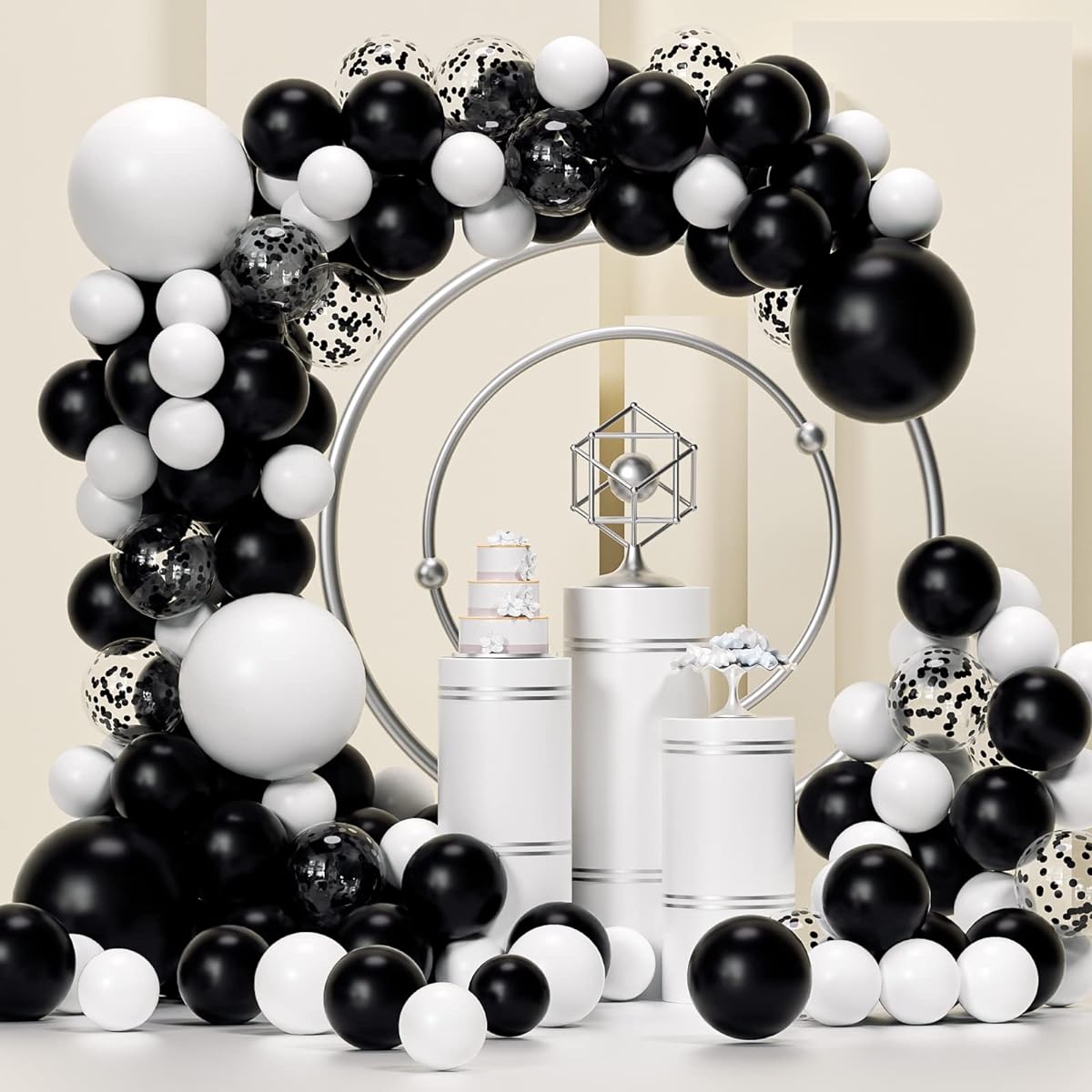 Black and white balloons QQ29