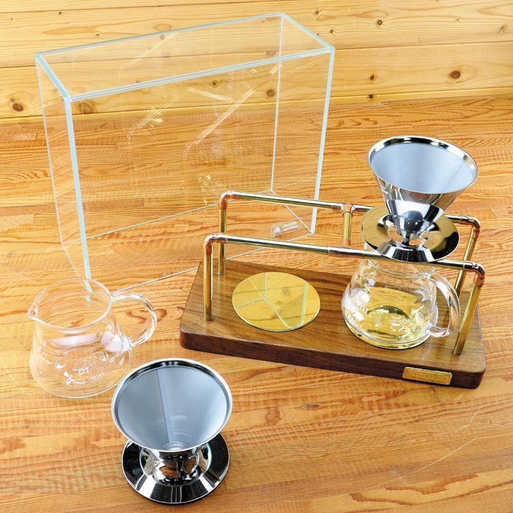 Double coffee dripper set made of brass (Rocksmotion Coffee Selection)