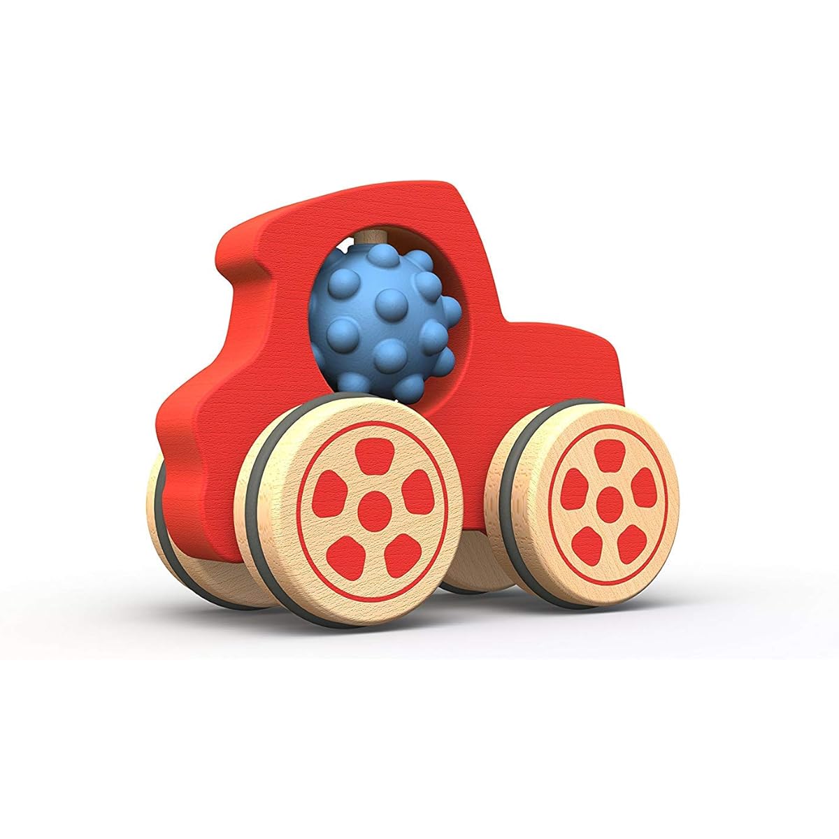BeginAgain Nubble Rumblers - Toy Truck for Boys and Girls - Great Wooden Toy for Toddlers That Is Also An Eco-Friendly Toy - Truck Toy With Nubble Driver