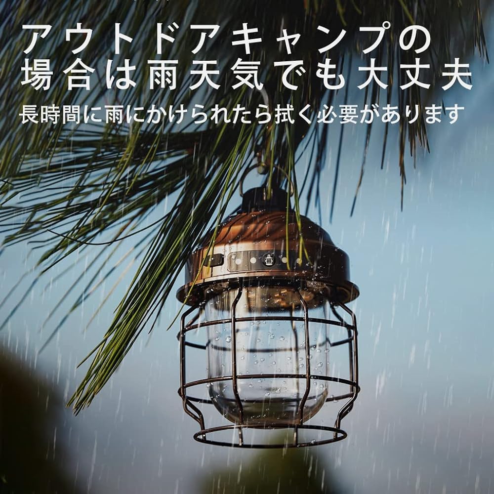 Lantern LED Rechargeable Railroad Lantern USB Rechargeable 18650 Battery 3600mAh [Antique/High Brightness/Practical Lighting 20 Hours/3 Lighting Modes/IPX4 Waterproof/Warm Color/Portable/Stepless Dimming] Outdoor Camping Mountain Climbing Night Fishing D