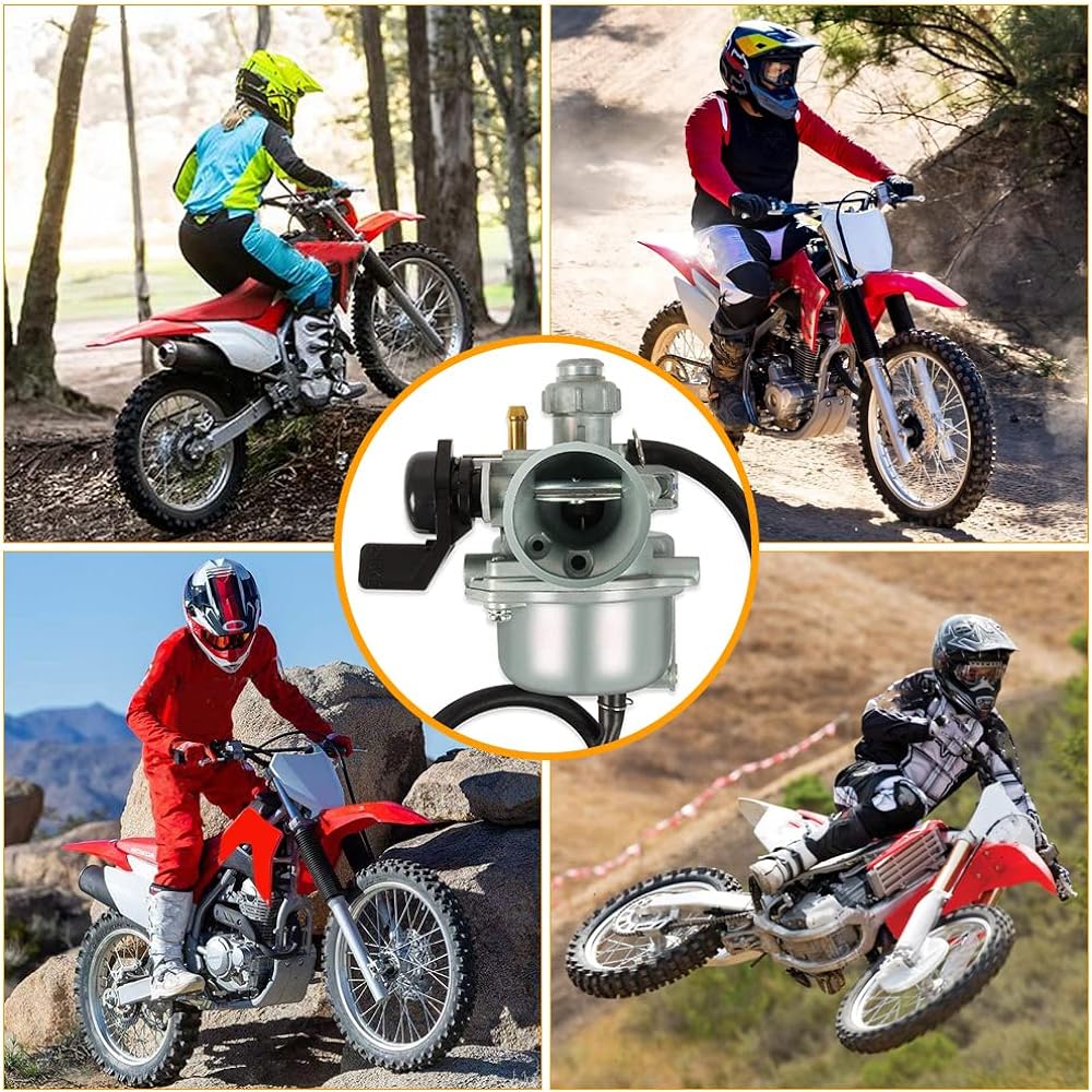 RANSOTO Carburetor Carburetor Carb XR70R 1997-2003 CRF70F 2004-2012 Honda Replacement 16100-GCF-672 with Carbon Dirt Jet Cleaner Kit