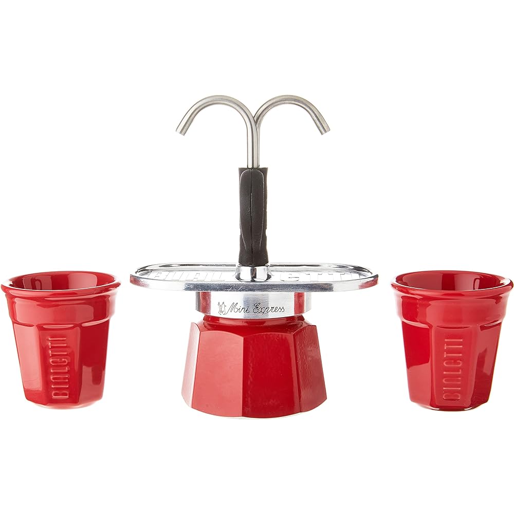 BIALETTI Bialetti Mini Express 2 Cup Direct Fire Type/Espresso Cup Included (Coffee Maker Espresso Maker Macchinetta)