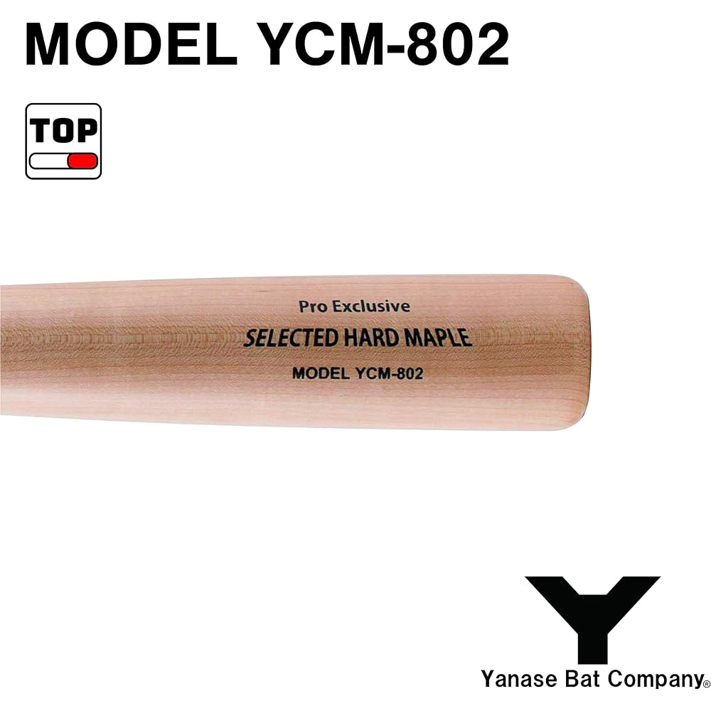 20%OFF Baseball Yanase Y Bat Hard Wooden Bat Maple Top Balance with BFJ Mark YCM-802 Natural 84.5cm
