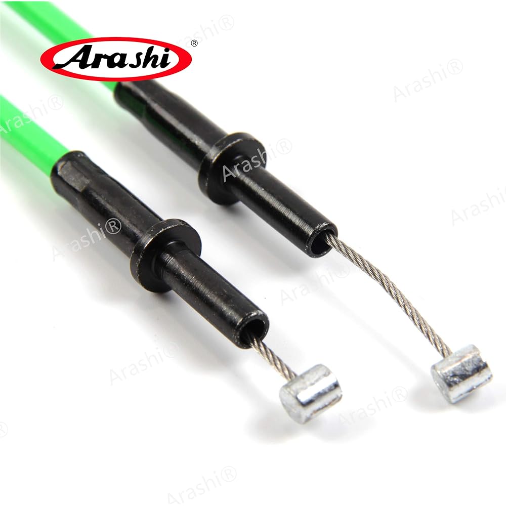 Arashi Throttle Cable and Clutch Cable Compatible with Kawasaki NINJA ZX6R ZX-6R 2009-2016 Motorcycle Replacement Accessories Green