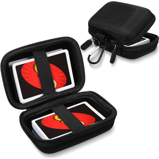 Sanwuta 2 Piece Playing Cards Case EVA Hard Travel Carry Case Classic Card Game Playing Cards Box (Cards Not Included) Black 4.33 x 2.91 x 1.81 Inches