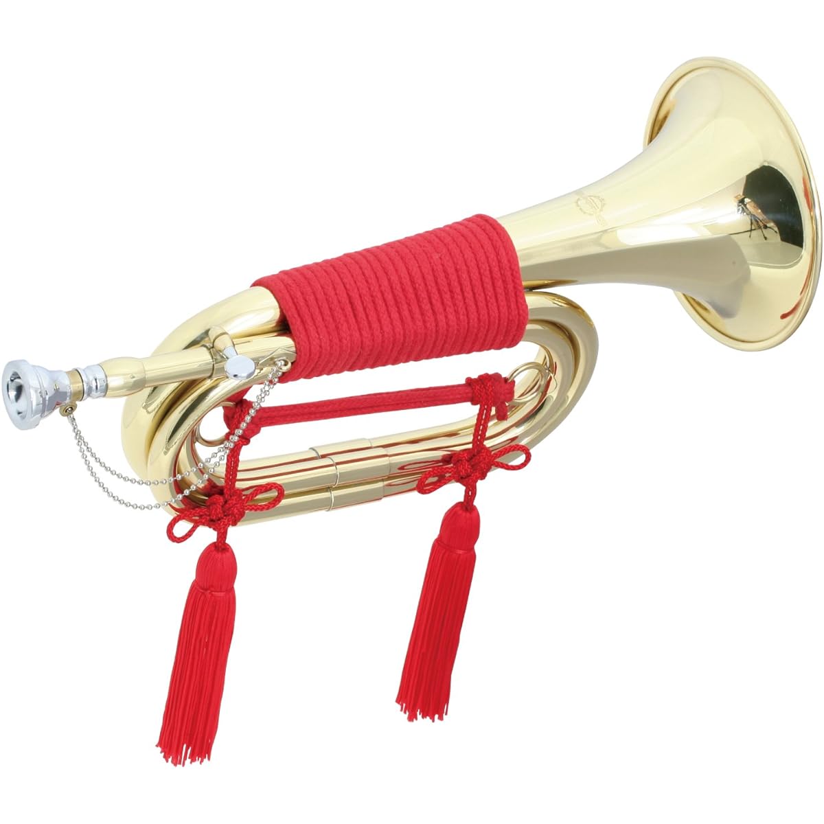 MAXTONE Signal Trumpet, 3-wrap, Gold Lacquer Finish, Made in Taiwan, TB-3L