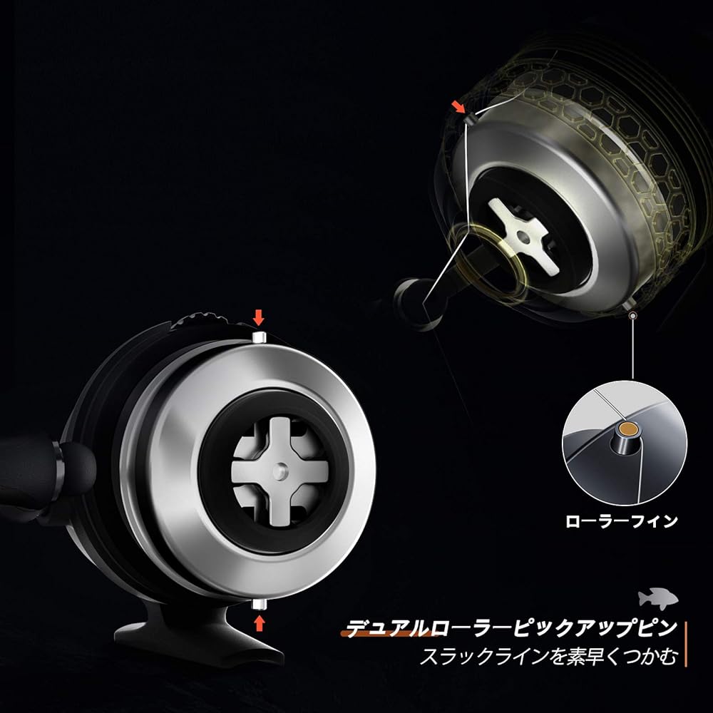 WATACHAMP Bees/Frog Spincast Reel, Bait Reel, Fishing Reel, Freshwater Fishing, Saltwater Fishing, 4.3:1, Maximum Drag Force 4.5kg, Left and Right Interchangeable, Single Handle, For Beginners, For Children, 6lb Mono Line Included, Closed Face Reel…