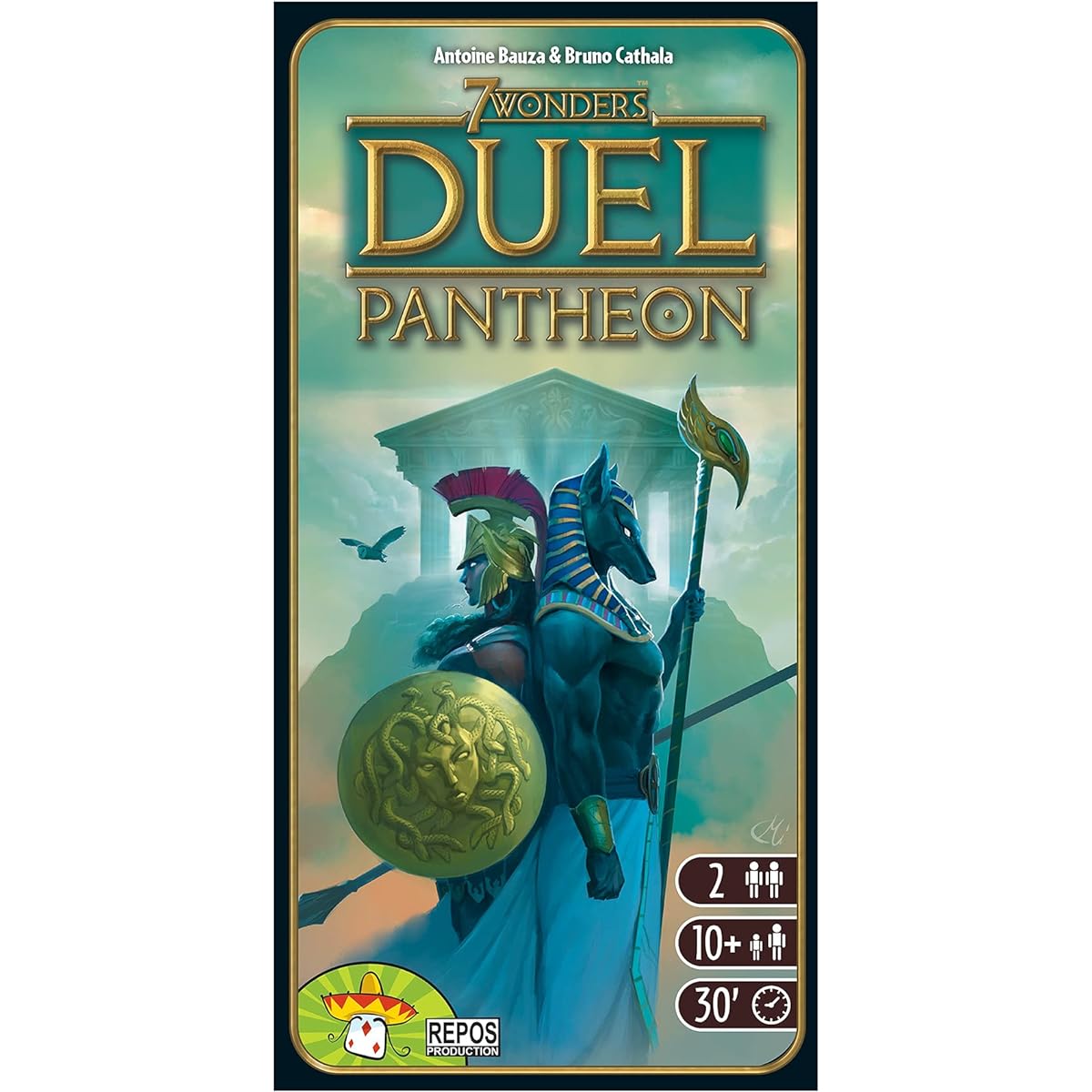 7 Wonders Duel Pantheon Board Game Expansion | 2 Player Game | Strategy Board Game | Civilization Board Game for Game Night | Couples Board Game | Ages 10+ | By Repos Production