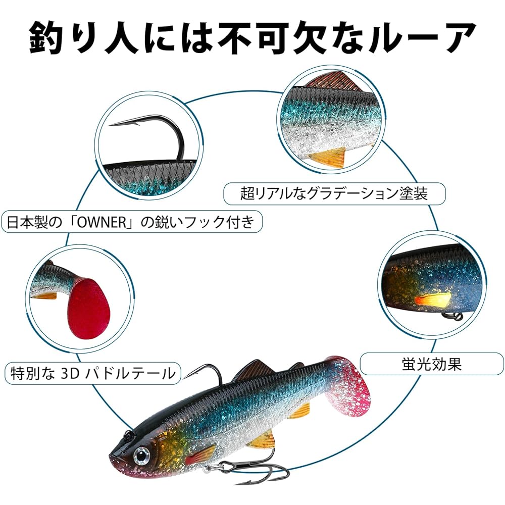 TRUSCEND Denmori [Soft Jig Head] Lure Fishing Fishing Lure Egging Realistic 5g/10g/12g/18g/22g/36g Various sizes Suitable for saltwater and freshwater Minnow Trout Seabass Bluefish Spanish mackerel and other various fish