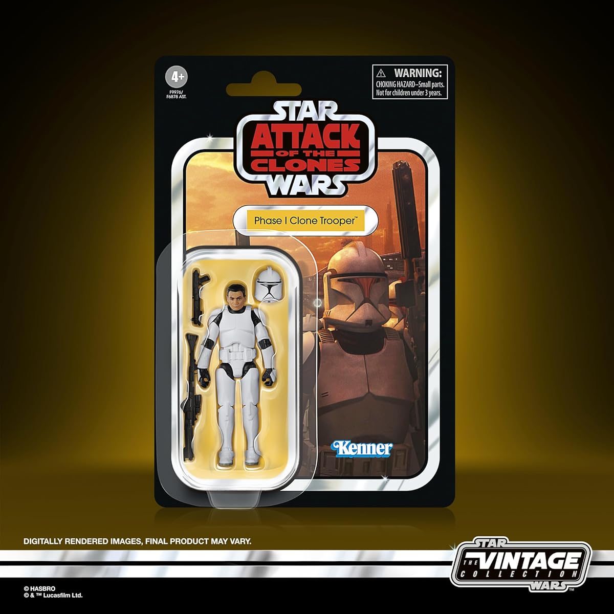 STAR WARS Vintage Collection Phase I Clone Troopers Attack of the Clones 3.75" Collector Action Figure, F99765X00