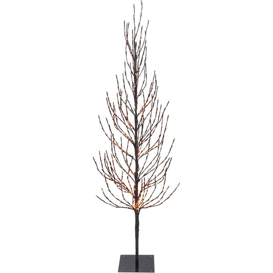 Vickerman 6' Brown Artificial Christmas Tree with 560 Orange LED Lights