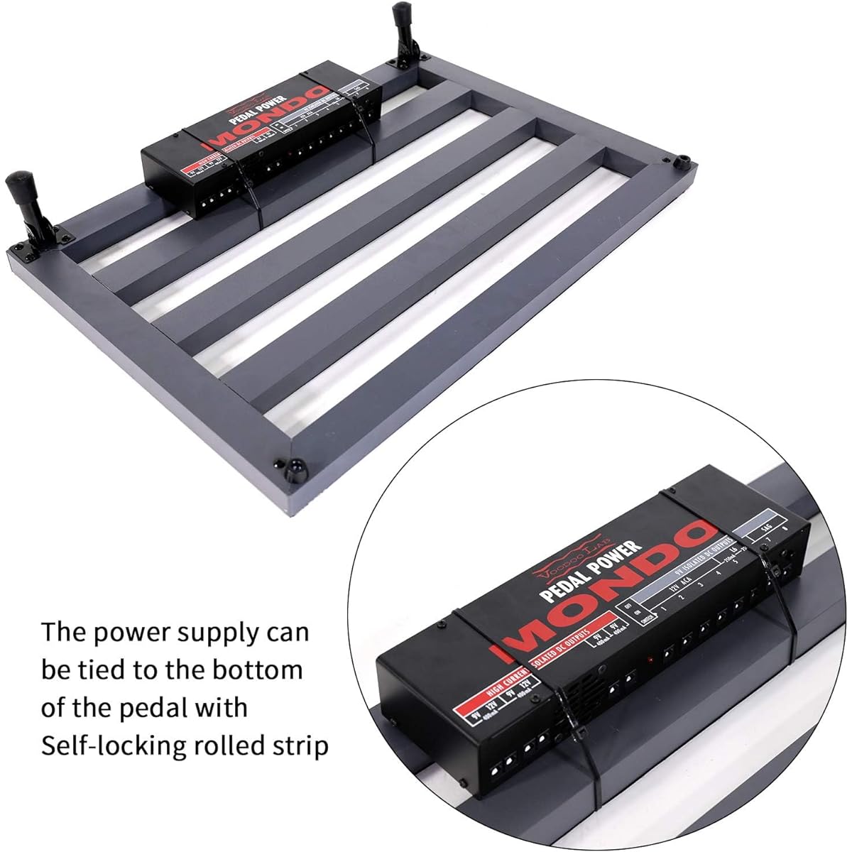 Ghost Fire Guitar Pedal Board Aluminum Alloy Super light Effect Pedalboard with Carry Bag,SPL-06 (23.6''x15.7'')