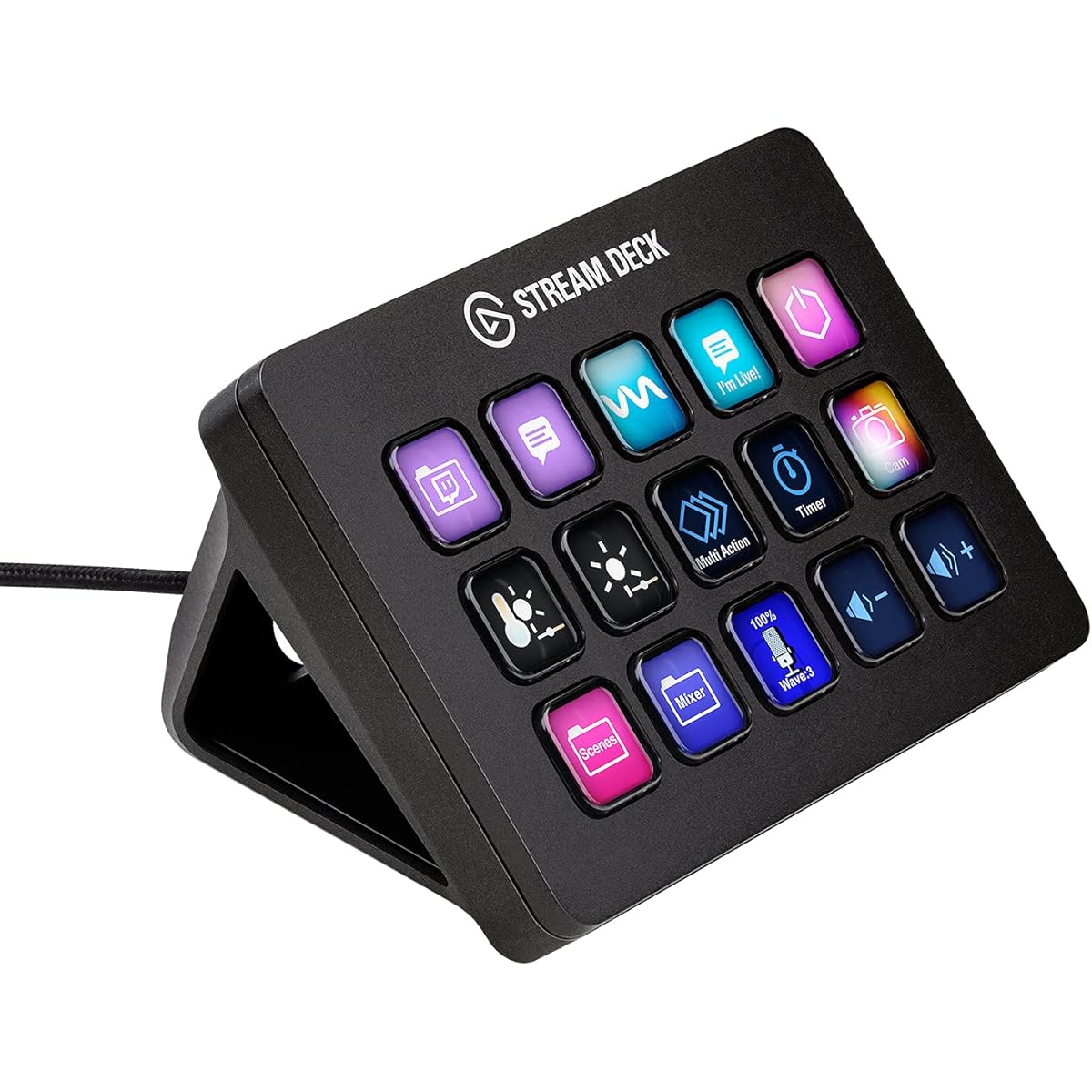 [ Exclusive] Elgato Stream Deck MK.2 Elgato Stream Deck MK.2 [15 Key Layout] Controller for Live Content Creation Device for Streamers OBS/Twitch/YouTube Cooperation Compatible with Mac/PC