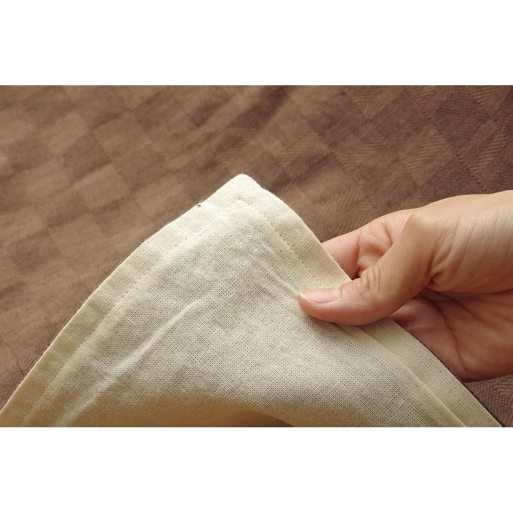 Ikehiko Kotatsu Duvet Cover Rectangle Crete Cover Approx. 215 x 255 cm Brown Indian Cotton Zipper #5097749