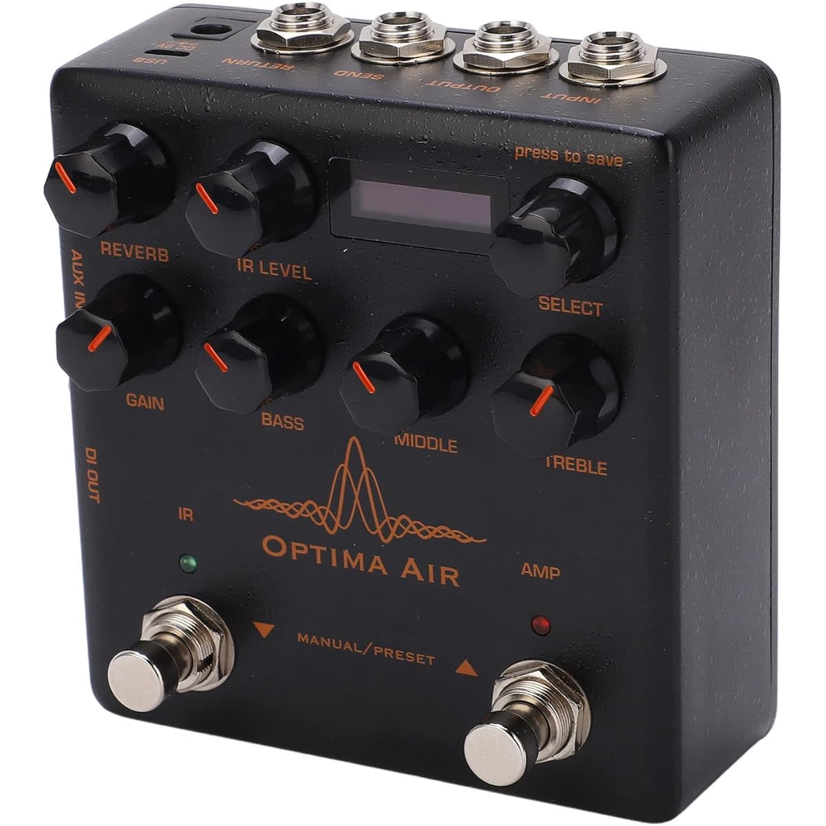 Guitar pedal, gain control Acoustic guitar simulator File capture function Music preamp