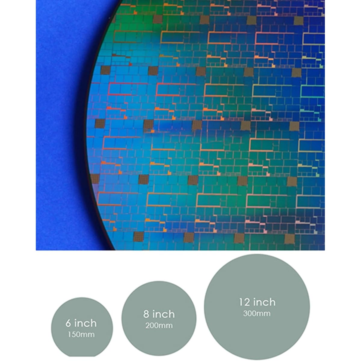 F.shion Silicon Wafer Interior Wafer Educational Materials Wafer Semiconductor Semiconductor Experimental Equipment 8 Inch Birthday Present Children's Day Celebration Retirement Celebration Farewell Party