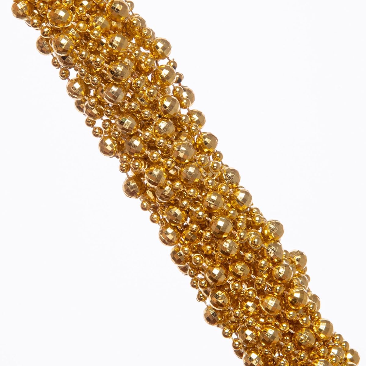Liatunou Metallic Bead Necklaces, Mirror Disco Ball Costume Necklaces, 12 Pieces, Mardi Gras Carnival Party Favors and Supplies