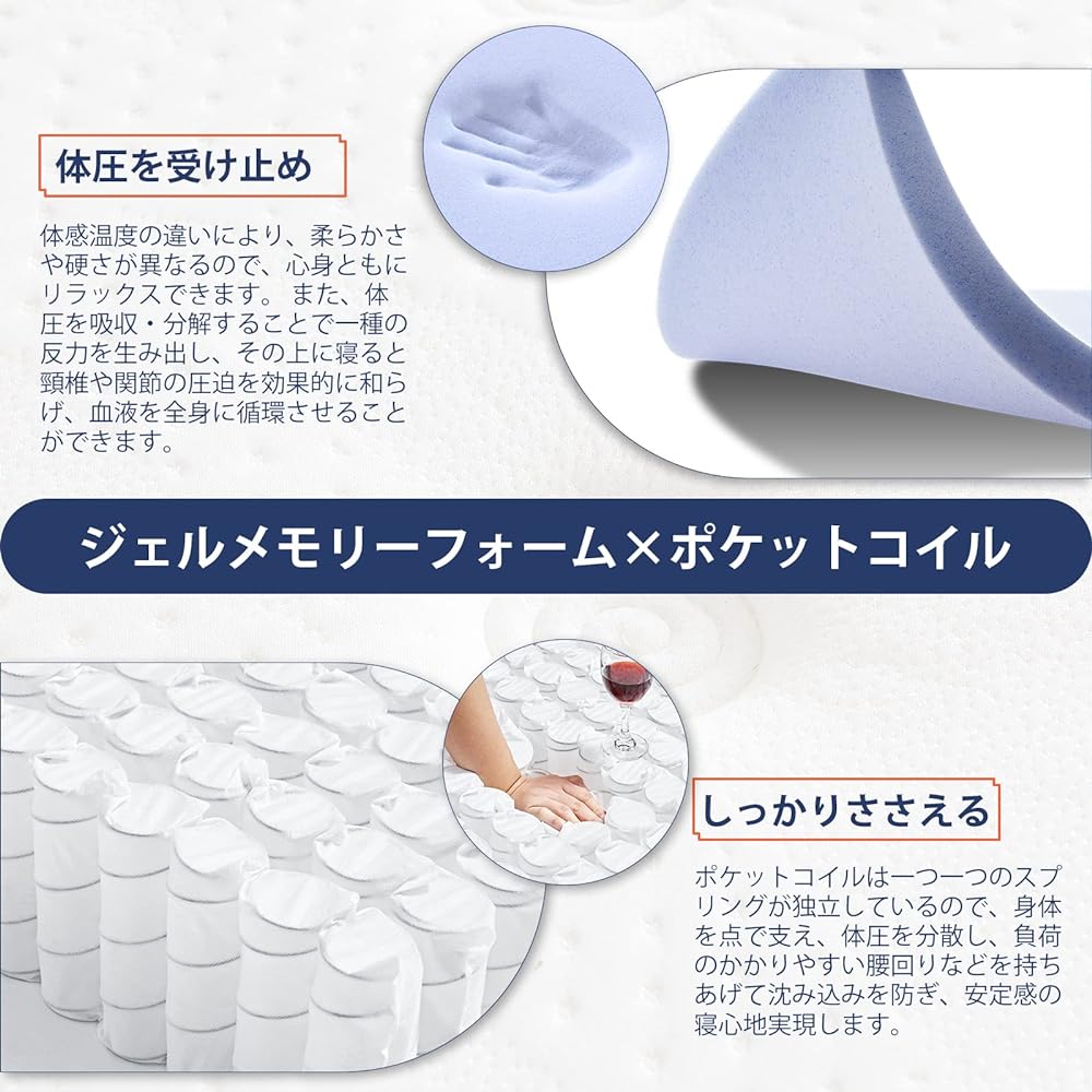 SuiLong Mattress Double High Resilience Mattress Extra Thick 25cm Pocket Coil Bed Mattress High Density Coil Parallel Arrangement Body Pressure Dispersion High Durability Breathable Dust Mite Resistant Sleeping Position Memory Easy to Turn Over Memory Fo
