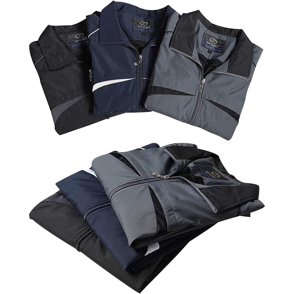 [Rortyno] Men's Windbreaker, Top and Bottom Set, Mesh Lining, Shaka Shaka Jersey, Top and Bottom, Thin Windbreaker, Pants, Running, Sportswear, Track and Field