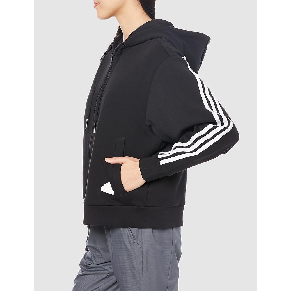 [Adidas] Sweatshirt Hoodie Future Icon 3 Stripes Full Zip Hoodie EAW41 Women's