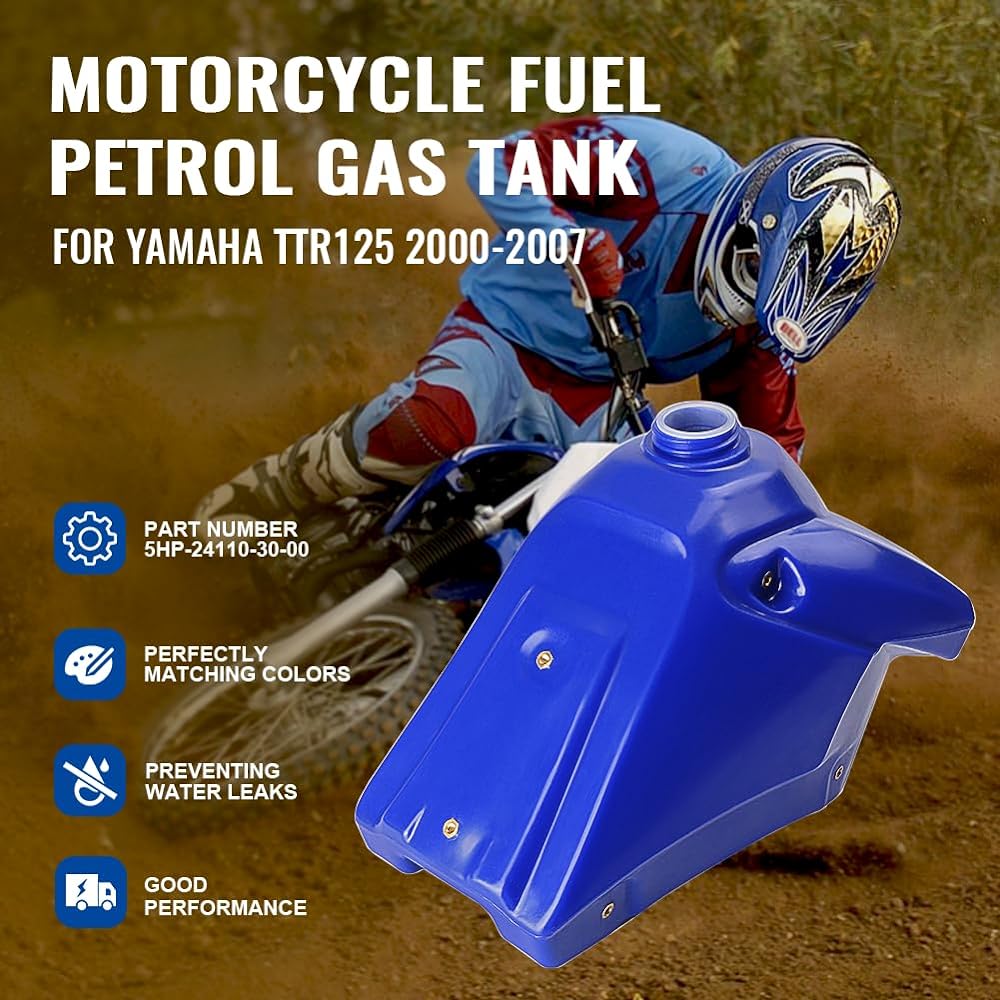 Newsmarts Motorcycle Gas Tank Oil Fuel Tank 5HP-24110-30-00 for Yamaha TTR125 TTR 125 2000-2006 2007
