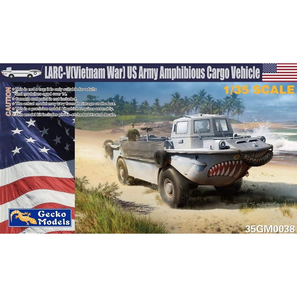 Gekko Model 1/35 US Army LARC-V Amphibious Cargo Transport Vehicle Vietnam War Plastic Model GEC35GM0038