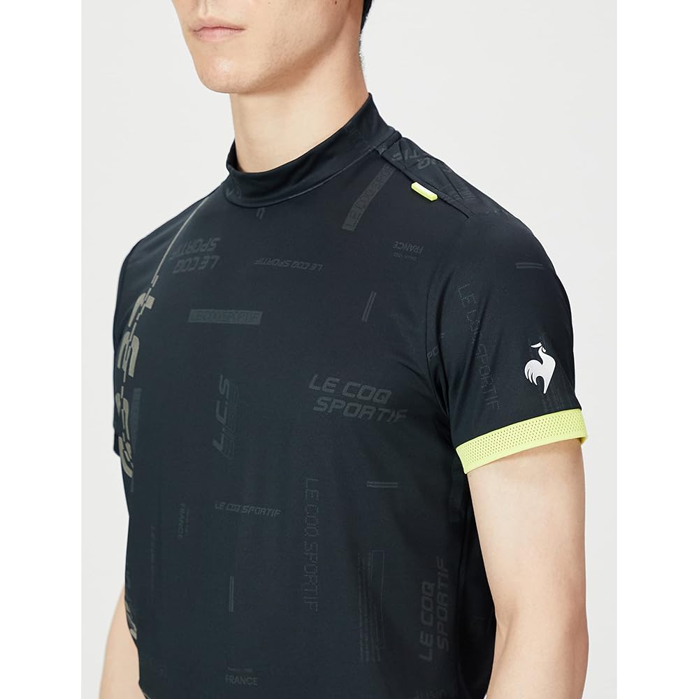 [Le Coq Sportif] 22 Fall/Winter Model Golf Short Sleeve Shirt [RIJOUME] Mock Neck Stretch UPF15 ECO Men's