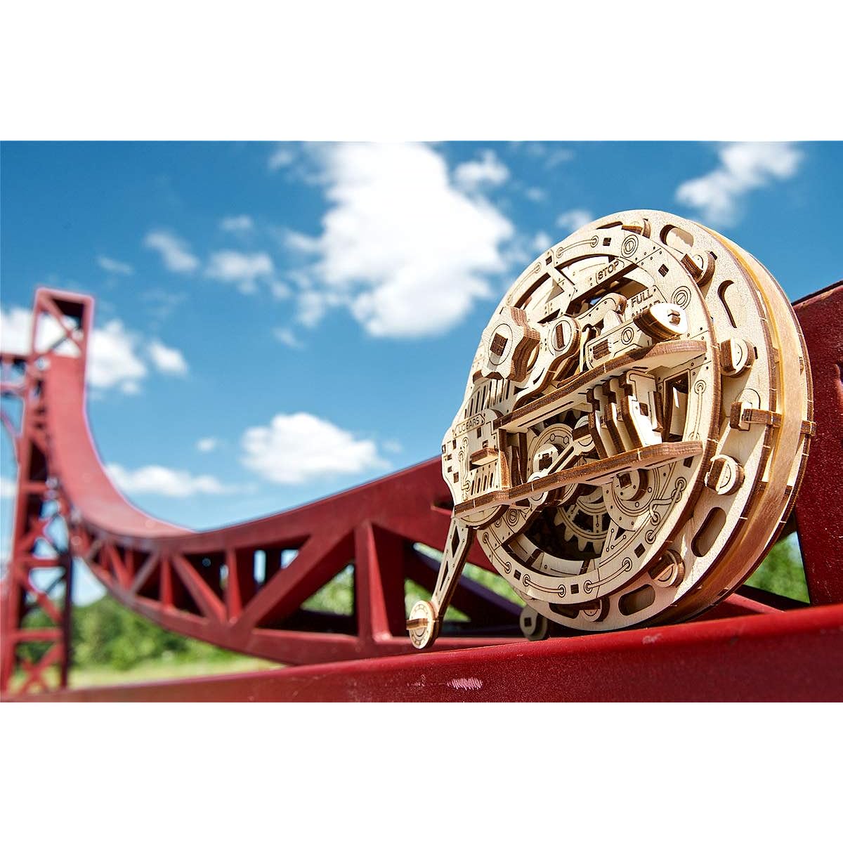 Ugears Monowheel Wooden Blocks DIY Puzzle Assembly Imagination Creativity Toy 70080
