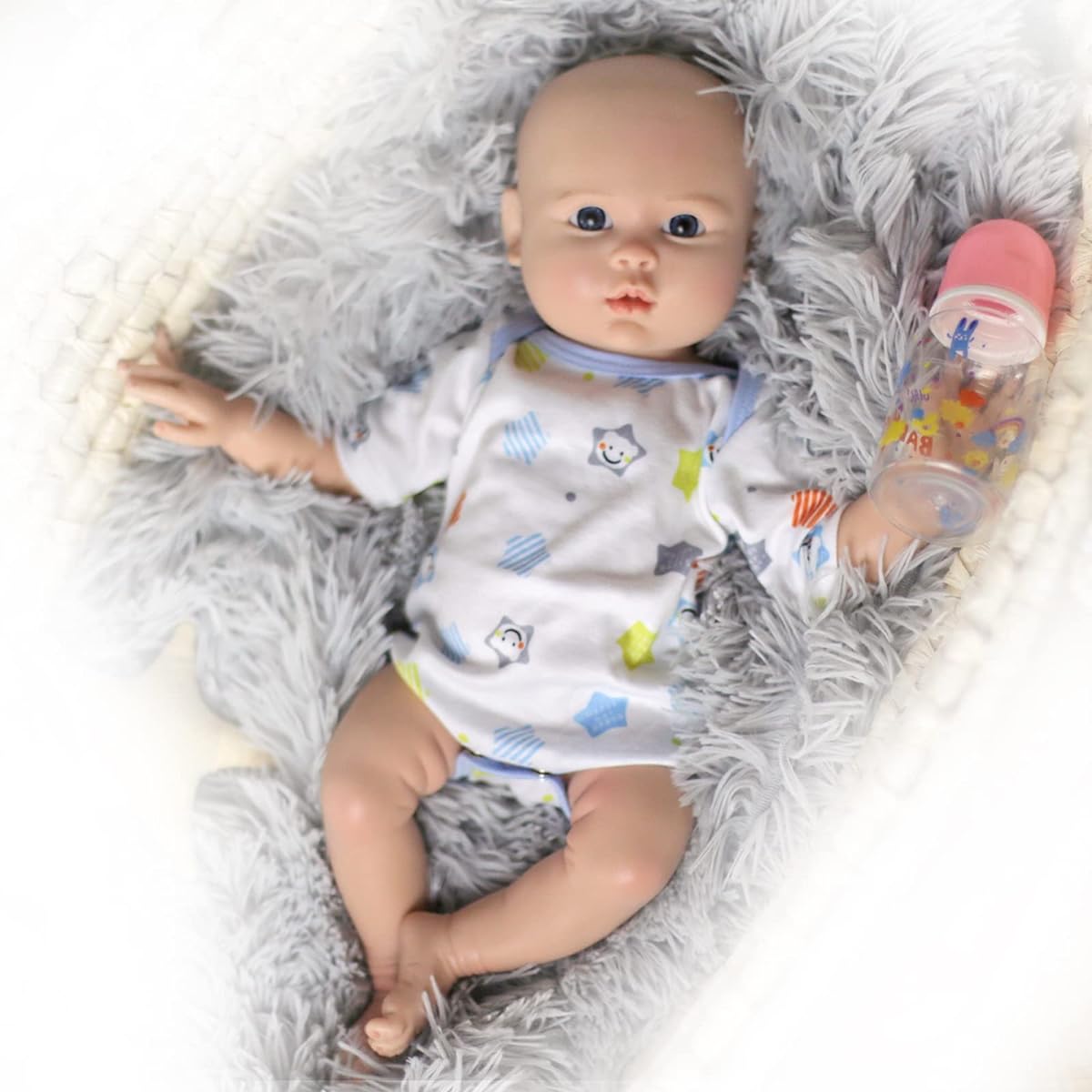 Besiletre 18 inch Full Silicone Reborn Baby Doll Looks Realistic Not a Vinyl Doll Real Full Body Silicone Baby Doll Realistic Doll Realistic Silicone Baby Doll (18 inch Girl)