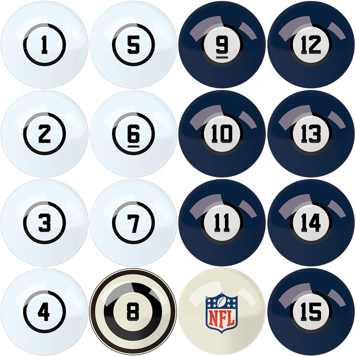 Imperial NFL Billiard Ball Set with Numbers