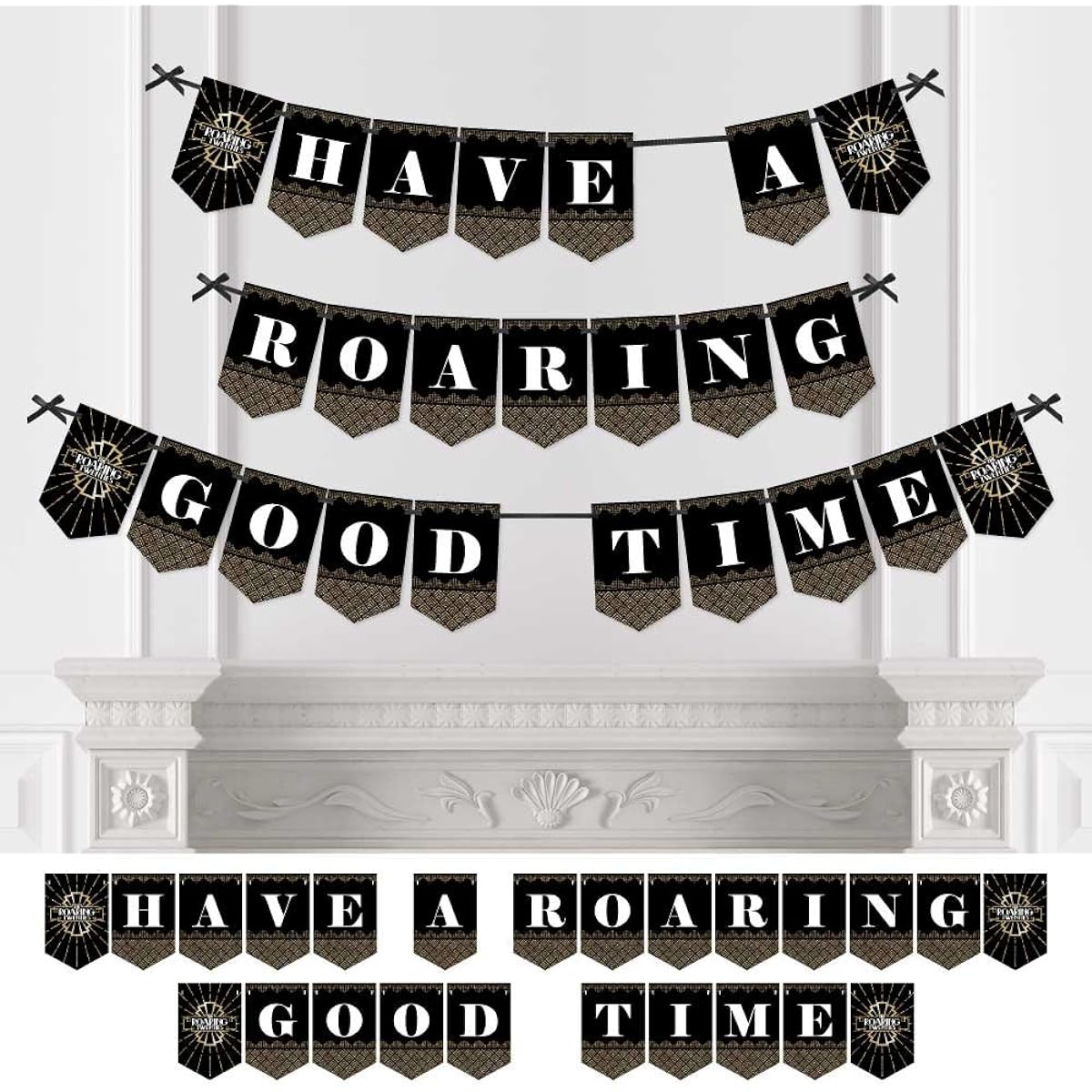 Roaring 20's - 1920's Art Deco Party Bunting Banner - Jazz Party Decorations - Have A Roaring Good Time