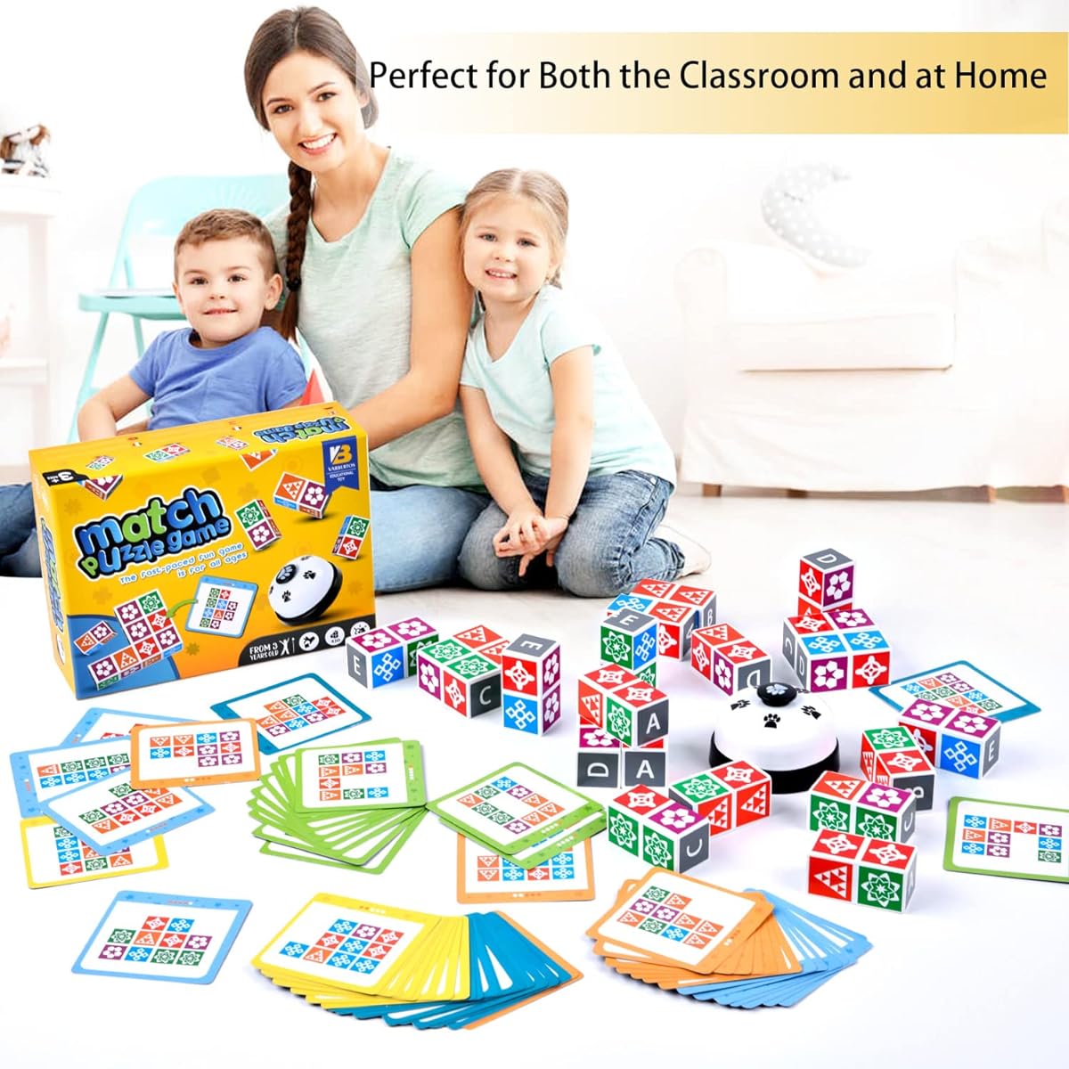 Wooden Matching Game Puzzle Game Board Game for Family Night