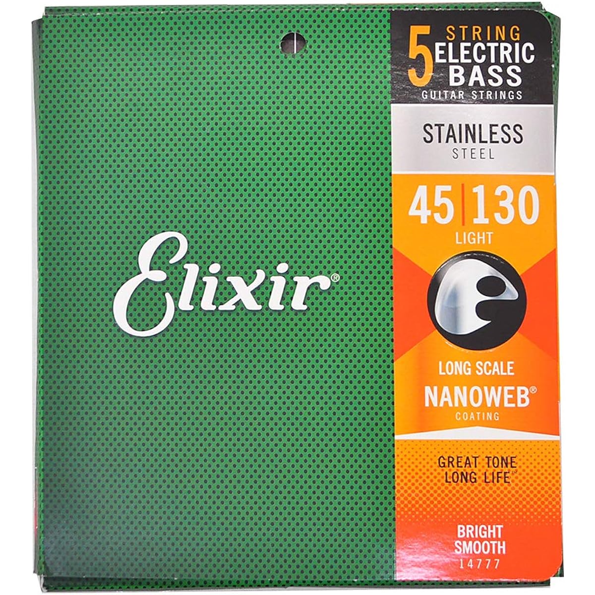 ELIXIR 5-string bass strings NANOWEB Light Long/Stainless #14777