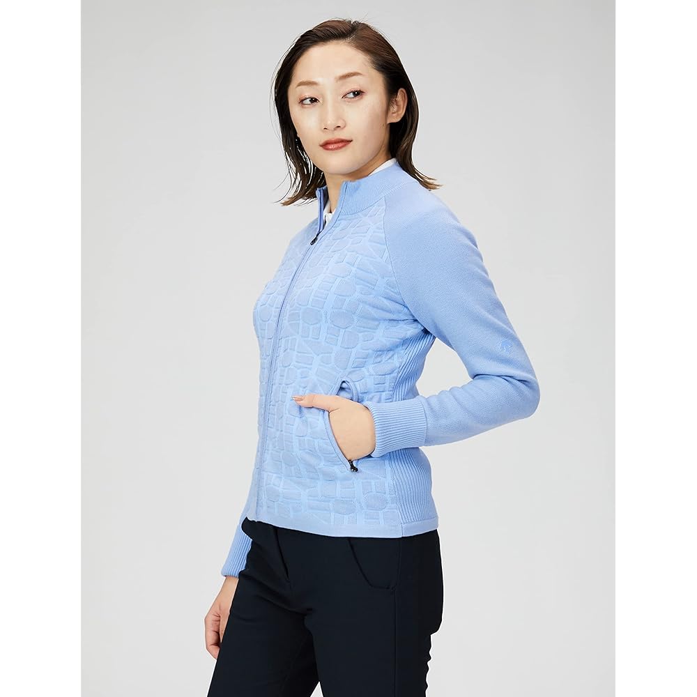 [DESCENTE] 22 Fall/Winter Model Golf Sweater Full Zip Stretch Simple Cute Women's
