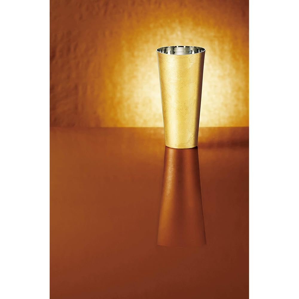 Lacquer Double Tumbler 350ml Foil Pilsner Cup Diameter 7.1cm x Height 15cm Made in TSUBAME