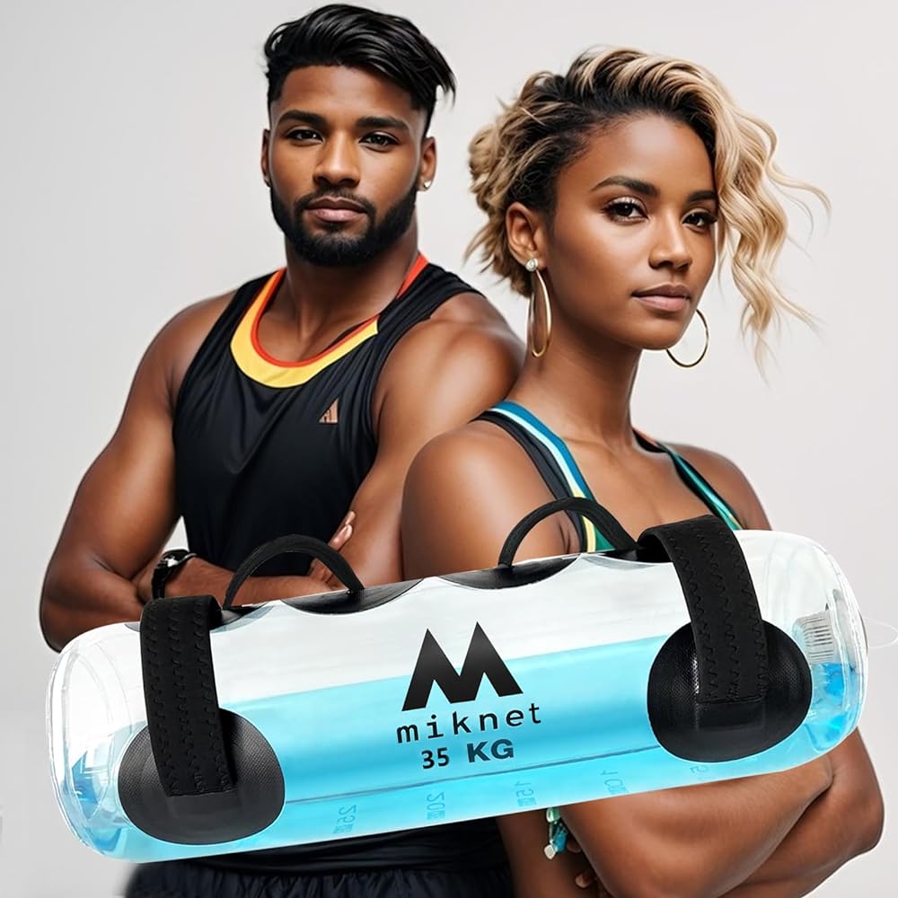 miknet water bag trunk muscle training equipment water muscle training water dumbbells with scale and dedicated pump 20kg 35kg